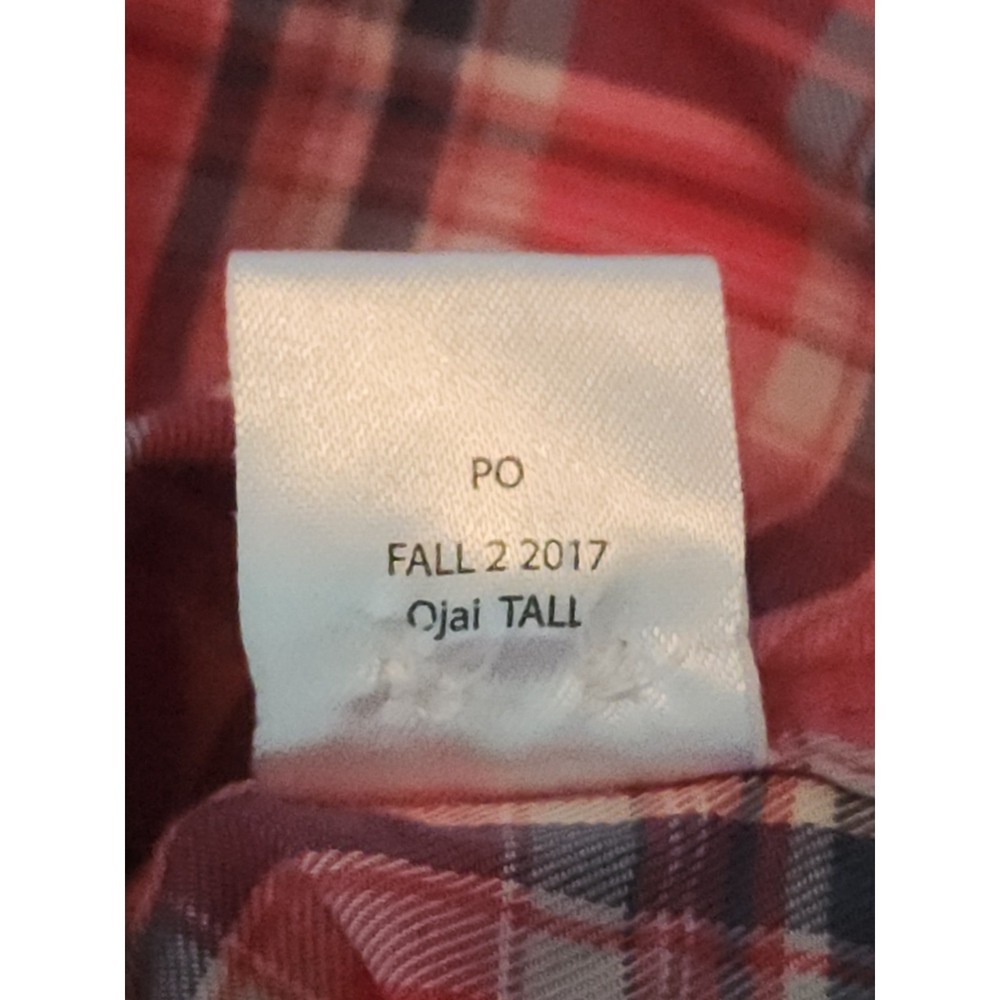 UNTUCKit Mens 2XLT Red Plaid Long Sleeve 100% Cotton Preppy Workwear Camping - Picture 5 of 6